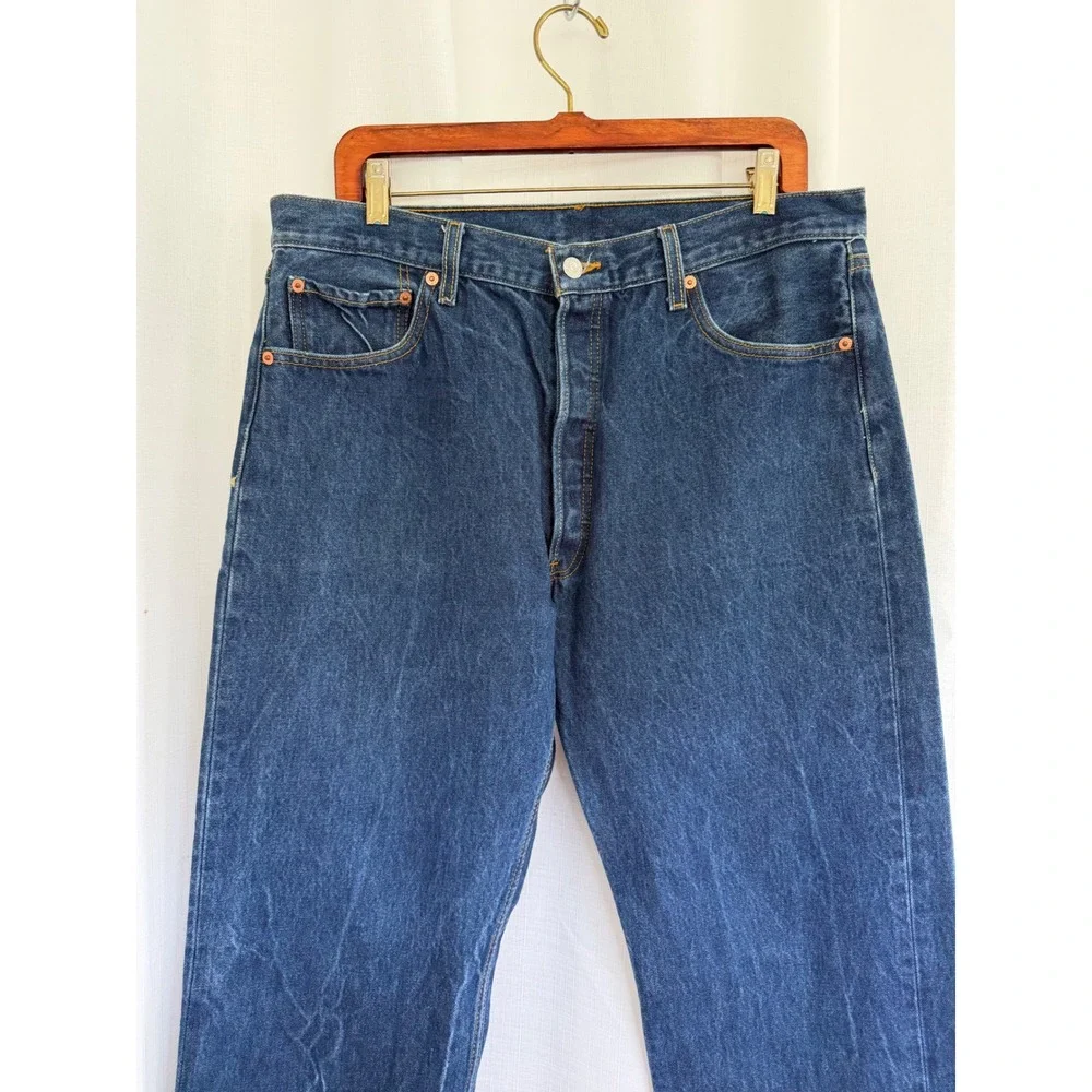 Levi's 501 XX Vintage Button Fly Jeans Men's W38 L40 Dark Wash Made in USA Style